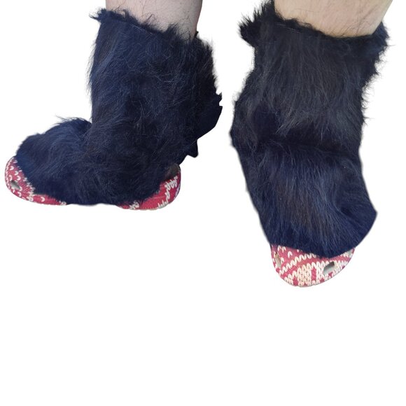 Caveman Costume Men Size Medium 36-42 (Tunic, Wig, Club, Shoe Covers) Halloween - Picture 11 of 14